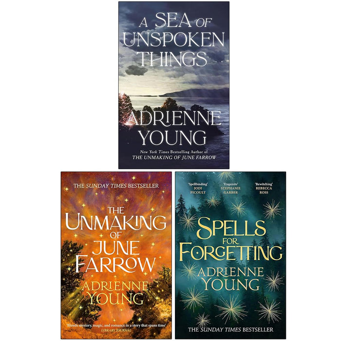 Adrienne Young 3 Books Collection Set (A Sea of Unspoken Things, Unmaking of June Farrow, Spells for Forgetting) - The Book Bundle