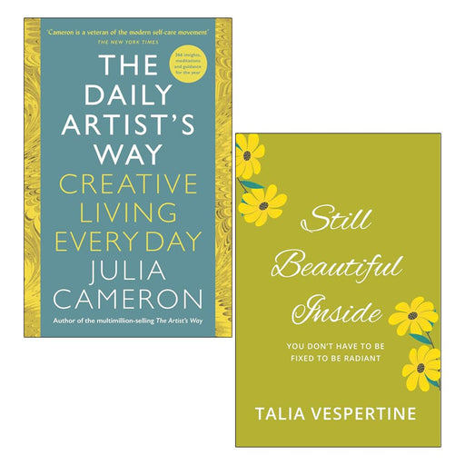 The Daily Artist's Way 2-book set by Julia Cameron and Talia Vespertine, paperback non-fiction, with colorful cover designs.
