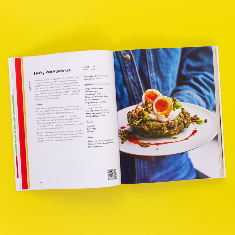 Cover image of The Food For Life Cookbook by Tim Spector featuring over 100 healthy recipes, published by Jonathan Cape.