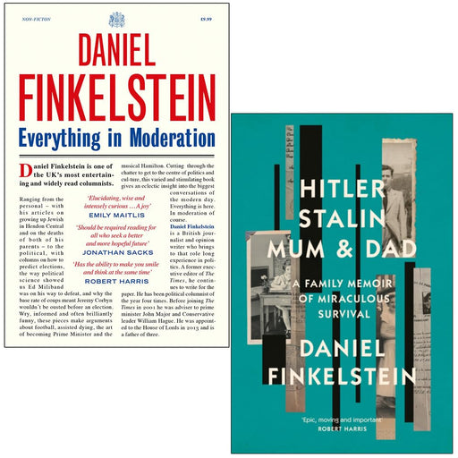 Daniel Finkelstein Collection 2 Books Set (Everything in Moderation & Hitler Stalin Mum and Dad) - The Book Bundle