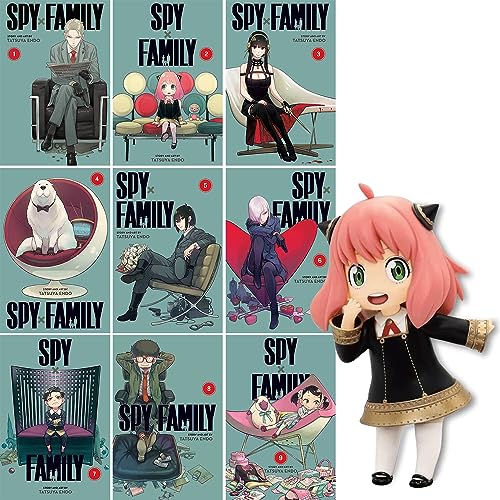 Spy X Family Collection Set Volumes 1-9 by Tatsuya Endo + Anya Figure - The Book Bundle