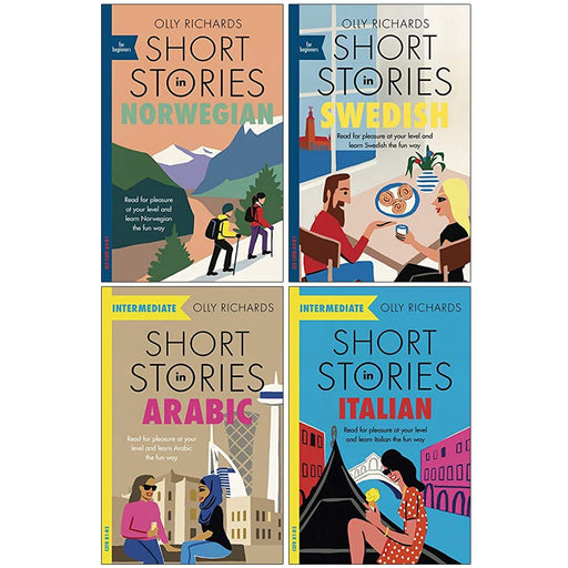 Short Stories Collection 4 Books Set By Olly Richards (Norwegian, Swedish, Arabic, Italian) - The Book Bundle