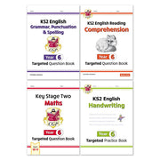 CGP Books KS2 Year 6 Targeted Questions 4-book collection, non-fiction paperback set four-volume cover display