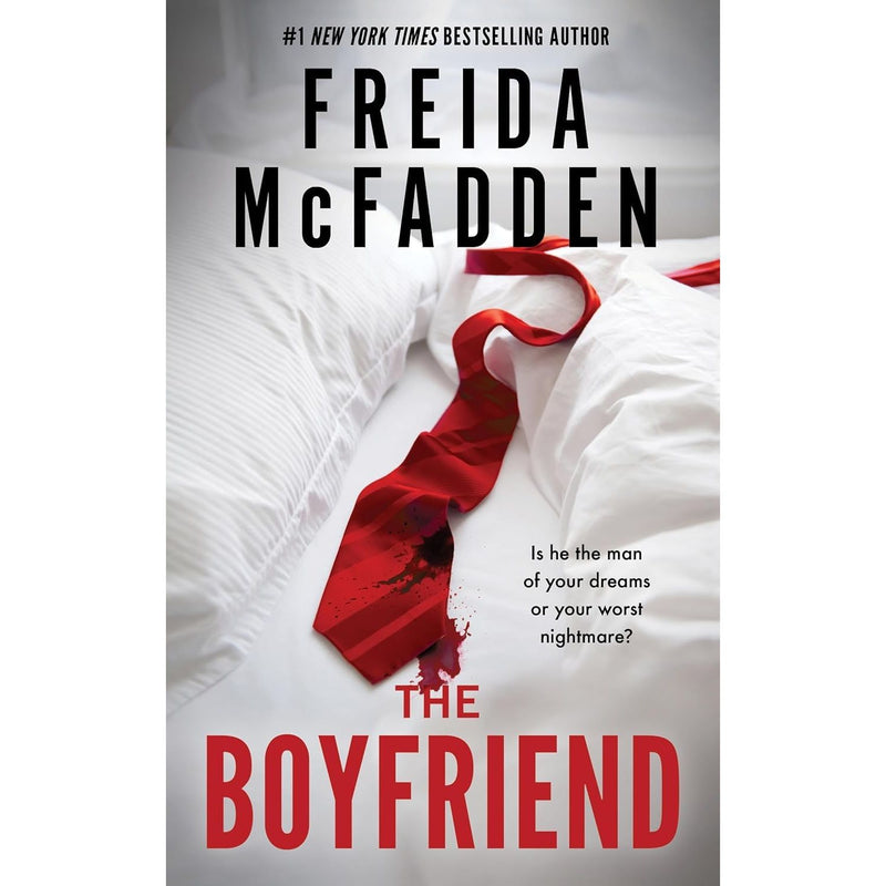 Six paperback fiction books from the Freida McFadden collection, including The Teacher, The Coworker, and The Boyfriend, by Poisoned Pen Press.