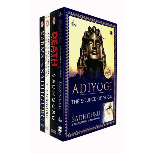 Sadhguru Collection 4 Books Set (Adiyogi The Source of Yoga, Death, Inner Engineering) - The Book Bundle