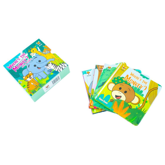 Where's the Monkey? and friends 4 books box set (Where's the monkey, Elephant, Tiger, Zebra) - The Book Bundle
