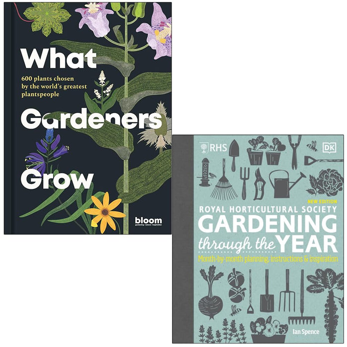 What Gardeners Grow, RHS Gardening Through the Year 2 Books Collection Set - The Book Bundle