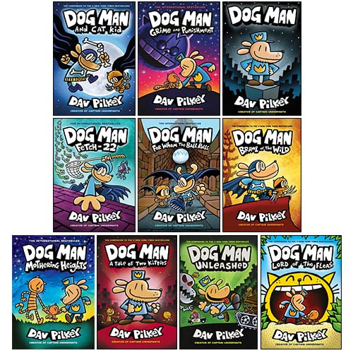 Dog Man Series 10 Books Collection Set By Dav Pilkey (Dog Man, Unleashed, A Tale of Two Kitties) - The Book Bundle