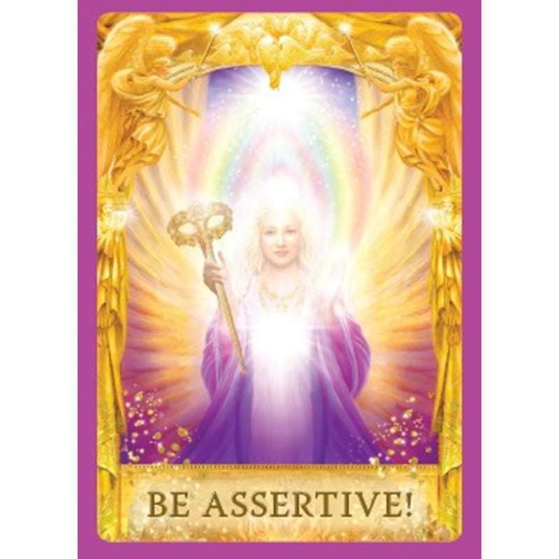 Multicolor Angel Answers Oracle Card deck by Radleigh Valentine featuring 44 cards for illuminating life's questions.
