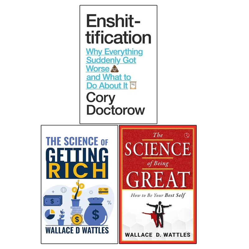 Enshittification, The Science of Being Great & The Science of Getting Rich 3 Books Collection Set - The Book Bundle