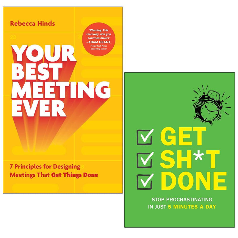 Your Best Meeting Ever by Rebecca Hinds & Get Sh*t Done by Chartwell Books 2 Books Collection Set - The Book Bundle