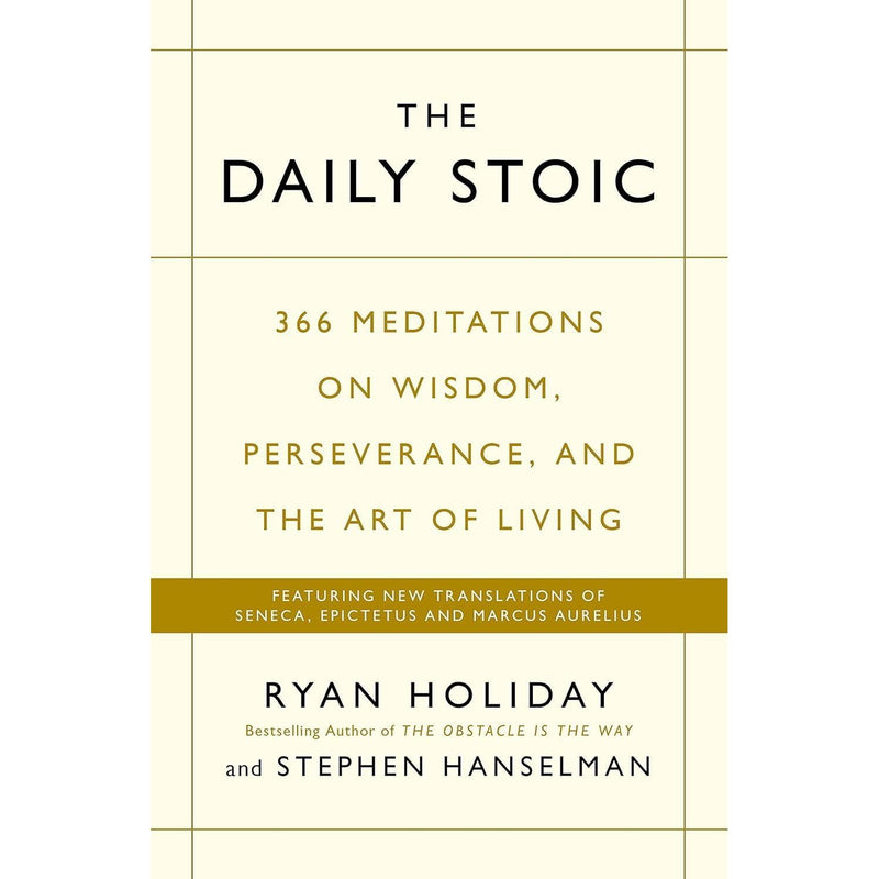 Set of three books including The Daily Stoic, The Daily Stoic Journal, and Lives of the Stoics by Ryan Holiday and Stephen Hanselman