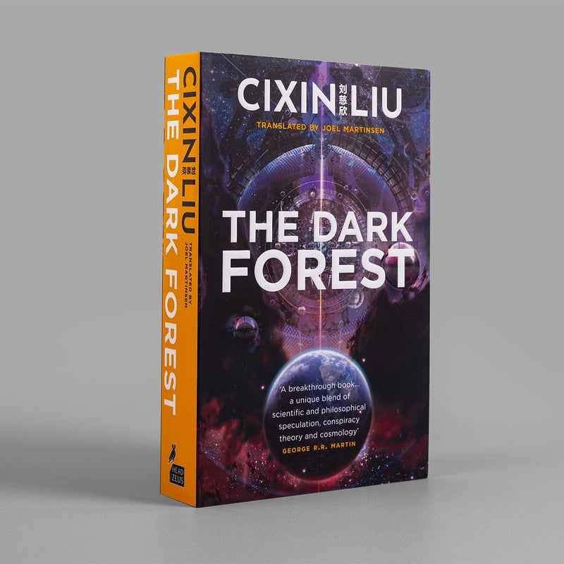 Head of Zeus Three-Body Problem book set by Cixin Liu featuring The Three-Body Problem, The Dark Forest, and Death's End.