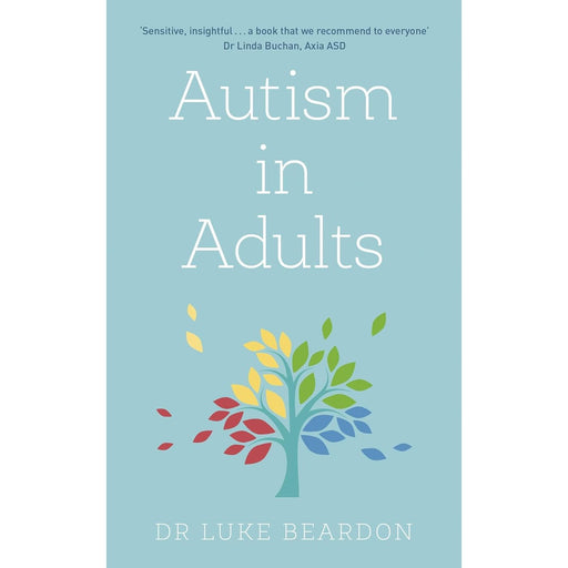 Book cover for "Autism in Adults" by Luke Beardon, featuring a blue and white design with title and author name.