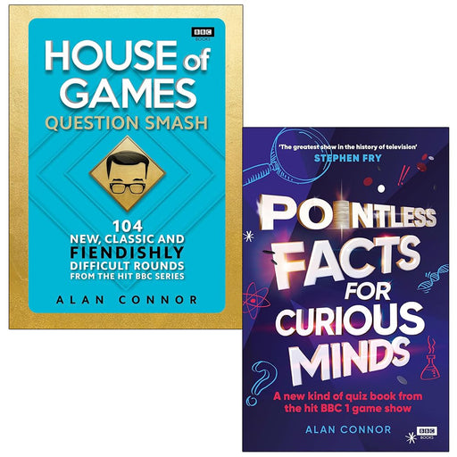 Alan Connor Collection 2 Books Set (House of Games Question Smash & [Hardcover] Pointless Facts for Curious) - The Book Bundle