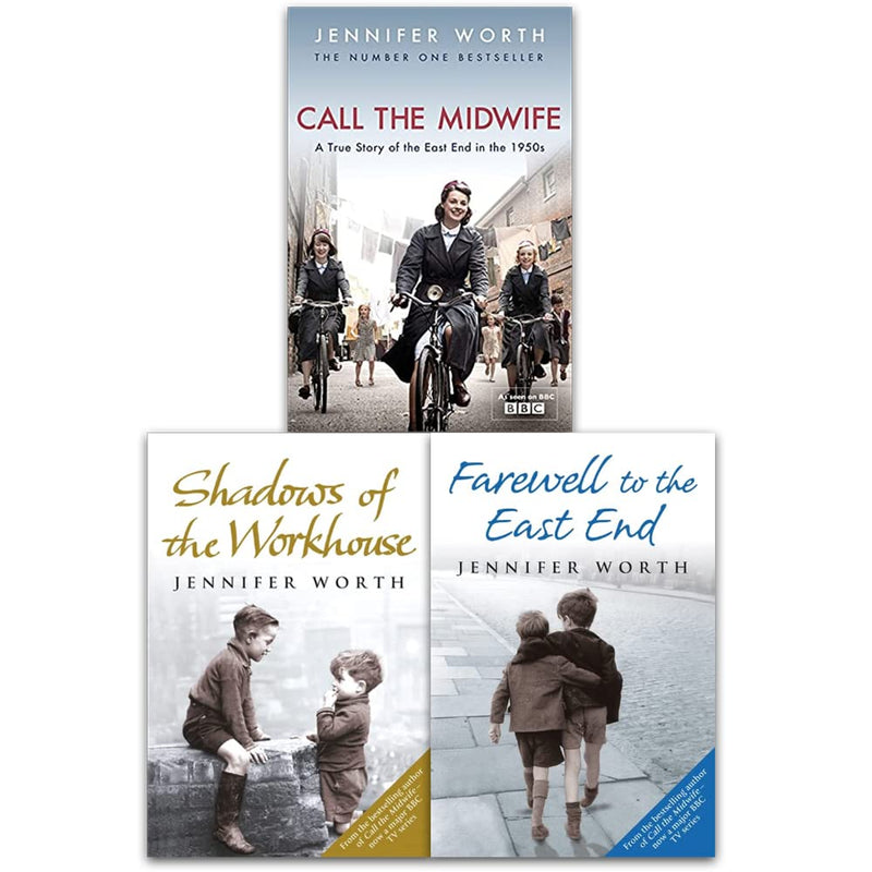 Jennifer Worth Call the Midwife Collection 3 Books Set (Call The Midwife, Shadows of the Workhouse, Farewell to the East End) - The Book Bundle