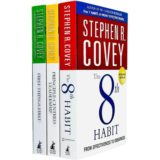 Stephen R. Covey Collection 3 Books Set (8th Habit, First Things First,Principle) - The Book Bundle