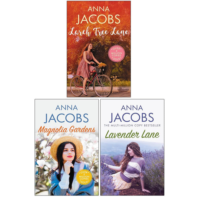 Larch Tree Lane Series 3 Books Collection Set by Anna Jacobs (Larch Tree Lane, Lavender Lane & Magnolia Gardens)