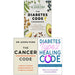 The Diabetes Code Cookbook [Hardcover], The Cancer Code, Diabetes Type 2 Healing Code 3 Books Collection Set - The Book Bundle