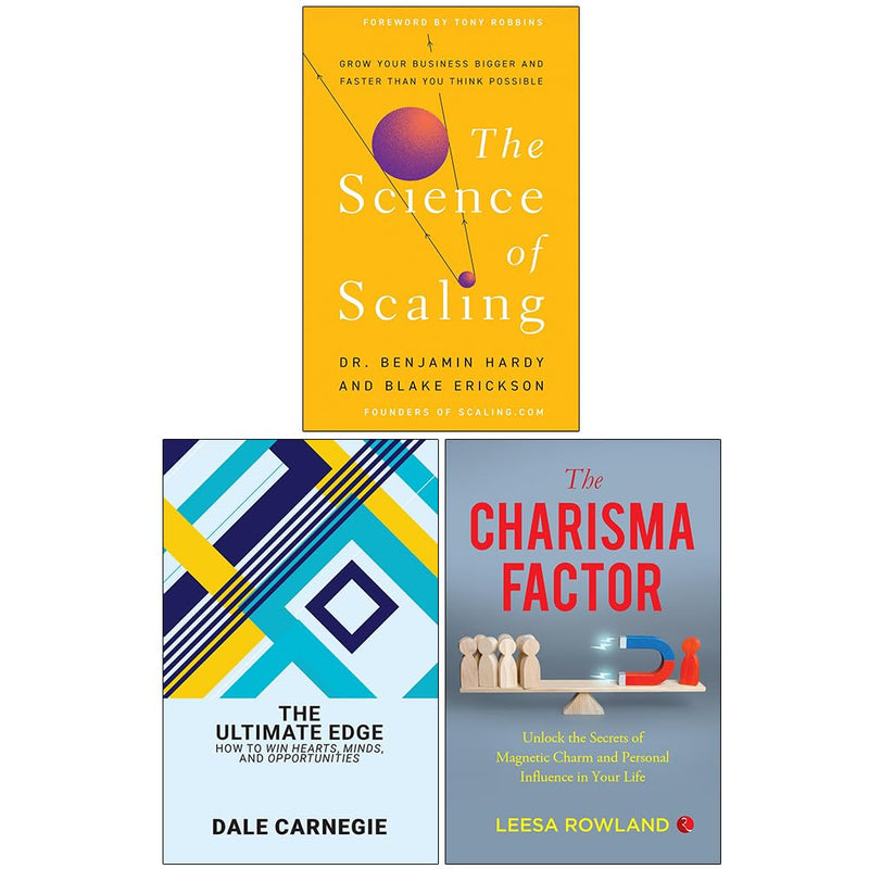 The Charisma Factor, The Science of Scaling(HB), The Ultimate Edge 3 Books Collection Set