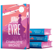 Hardcover of Jane Eyre by Charlotte Bronte, Wilco Classics Sprayed Edge Premium edition, featuring detailed cover art.