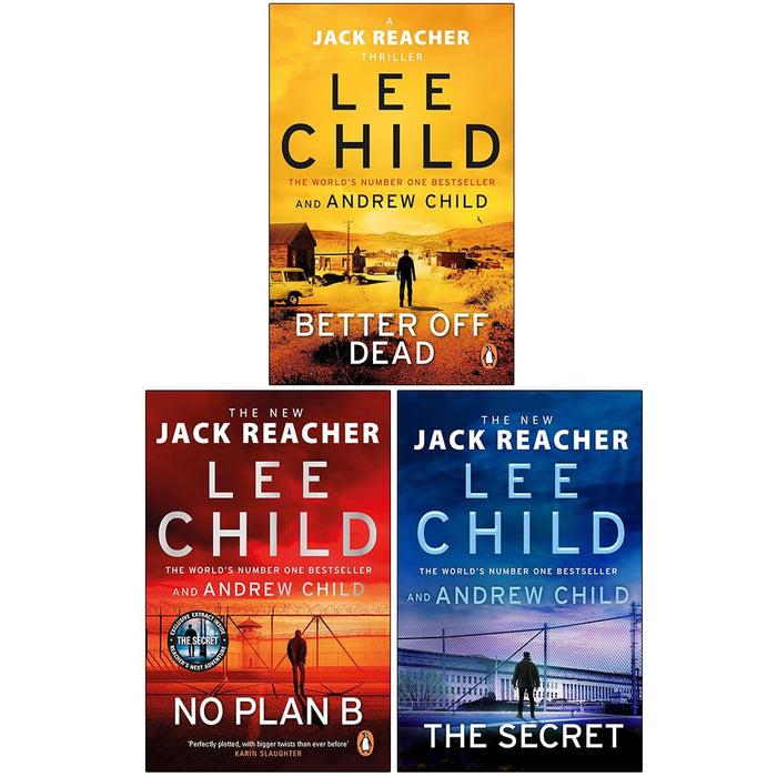 Jack Reacher Series (26-28) Collection 3 Books Set By Lee Child (Better Off Dead, No Plan B & [Hardcover] The Secret) - The Book Bundle