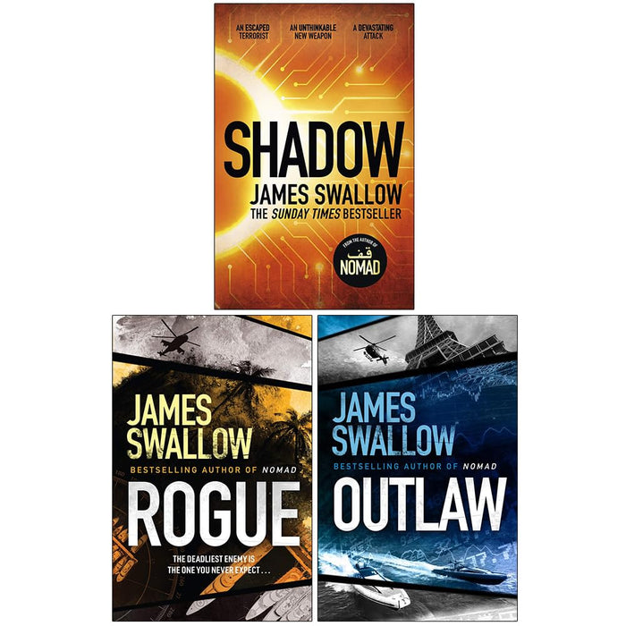 James Swallow Marc Dane Series 4-6 Collection 3 Books Set (Shadow, Rogue, Outlaw) - The Book Bundle