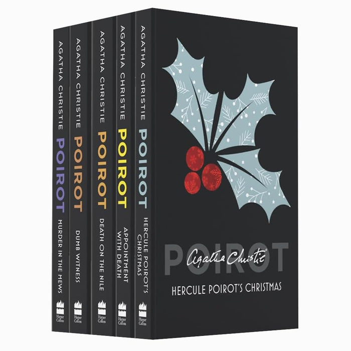 Hercule Poirot Series 5 Books Collection Set By Agatha Christie (Death on the Nile, Murder in the Mews, Appointment with Death, Hercule Poirot's Christmas, Dumb Witness) - The Book Bundle