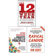 The 12 Week Year, The Profits Principles & Radical Candor 3 Books Collection Set - The Book Bundle