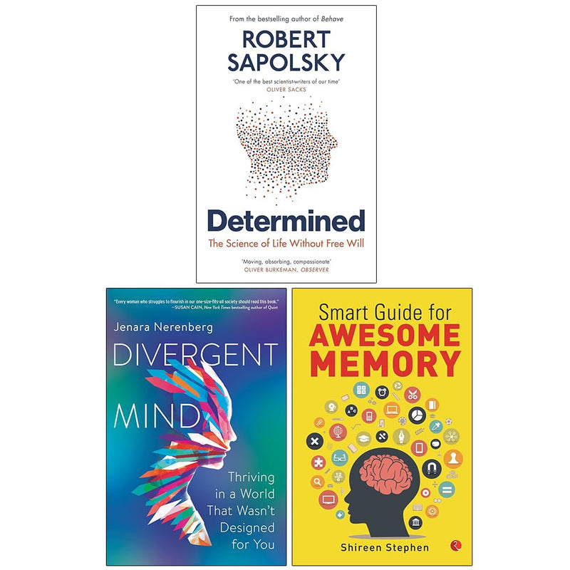 Determined, Divergent Mind, Smart Guide for Awesome Memory 3 Books Collection Set