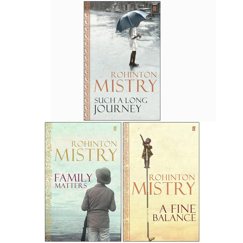 Rohinton Mistry 3 Books Set Such a Long Journey, Family Matters, Fine Balance