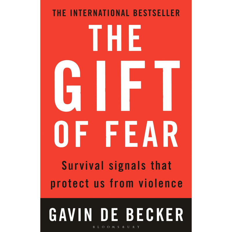 Book cover of "The Gift of Fear" by Gavin de Becker, a non-fiction survival guide published by Bloomsbury Publishing.