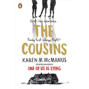 Set of five books by Karen M McManus including "One of Us Is Lying" and "One of Us Is Next" from Penguin Books collection.