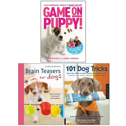 Game On Puppy!, Brain Teasers for dogs & 101 Dog Tricks 3 Books Collection Set - The Book Bundle