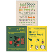 Huw Richards Grow Your Own Food 3-book collection set for home gardeners, hardback edition by DK featuring gardening guides.