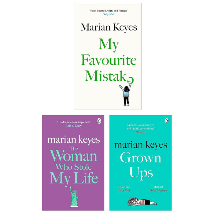 Marian Keyes 3 Books Collection Set (The Woman Who Stole My Life, Grown Ups & My Favourite Mistake ) - The Book Bundle