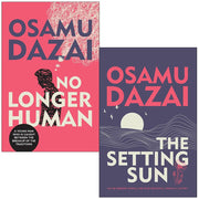 Osamu Dazai 2-book collection set including "The Setting Sun" and "No Longer Human" by Wilco Publishing Ltd, with book covers visible.