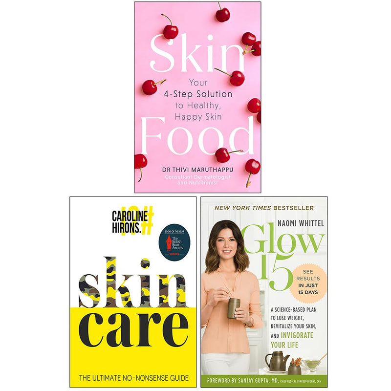 SkinFood, Skincare [Hardcover] & Glow15 3 Books Collection Set - The Book Bundle