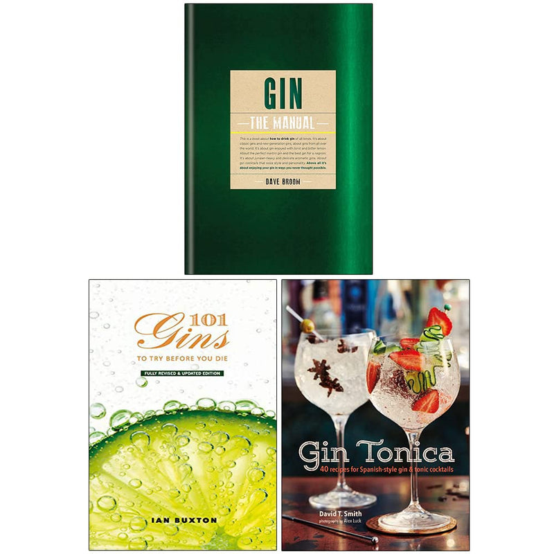 101 Gins To Try Before You Die, Gin Tonica, Gin The Manual 3 Books Collection Set - The Book Bundle