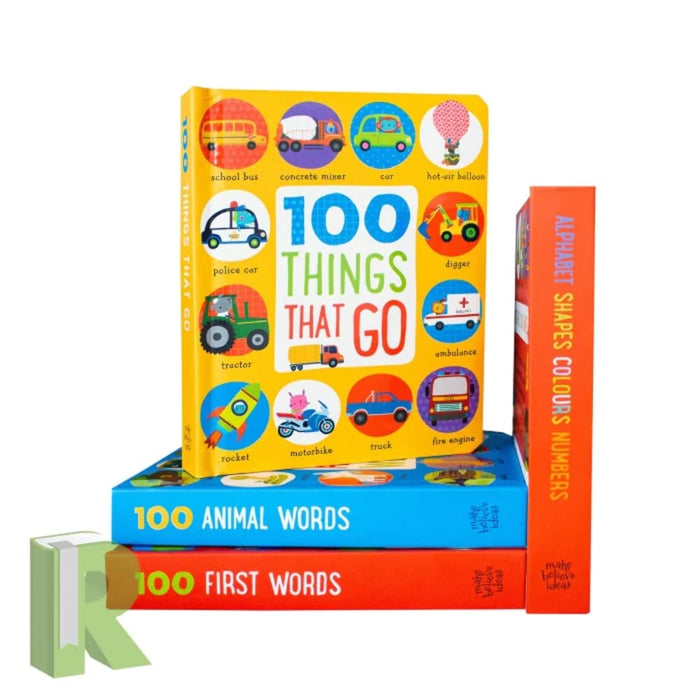 First Words Collection 4 Children Baby Kids Books Box Set (100 Animal Words) - The Book Bundle