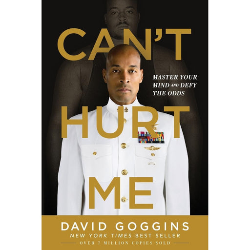 Cover image of "Can't Hurt Me" by David Goggins, a motivational book on mastering the mind, published by Lioncrest Publishing.