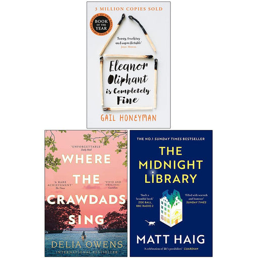 The Midnight Library, Where the Crawdads Sing, Eleanor Oliphant 3 Books Set - The Book Bundle