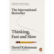 Three paperback books in the "Thinking, Fast and Slow" collection by Daniel Kahneman, Matt Abrahams, and Beck Wilder, on non-fiction topics.
