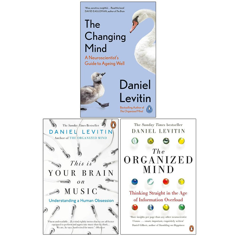 Daniel Levitin Collection 3 Books Set (The Changing Mind, This is Your Brain on Music and The Organized Mind) - The Book Bundle