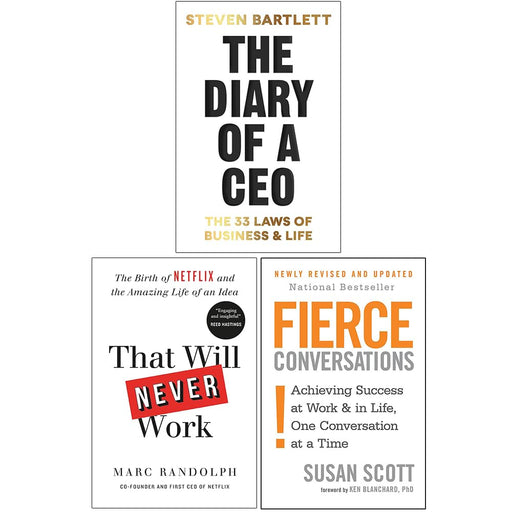 The Diary of a CEO [Hardcover], That Will Never Work & Fierce Conversations 3 Books Collection Set - The Book Bundle
