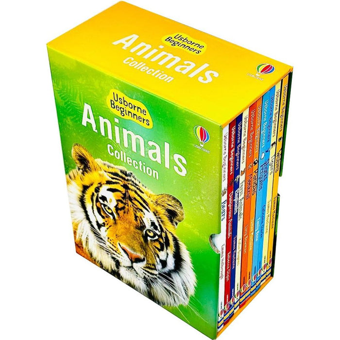 Usborne Beginners Animals Collection 10 Books Box Set (Bears, Dangerous Animals, Elephants, Farm Animals, Monkeys, Pandas) - The Book Bundle