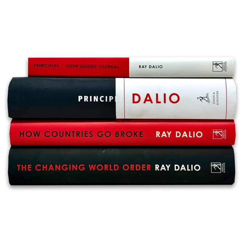 Ray Dalio Collection 4 Books Set (Principles Life and Work, Principles for Dealing with the Changing World Order, Principles Your Guided Journal & How Countries Go Broke)- Non Fiction - Hardcover
