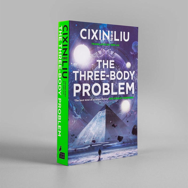 Boxset of three science fiction books by Cixin Liu, including The Three-Body Problem, The Dark Forest, and Death's End, published by Head of Zeus.