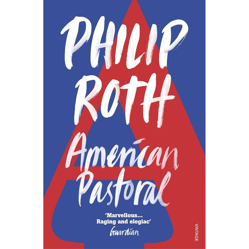 Set of three Philip Roth vintage paperback novels: American Pastoral, The Human Stain, I Married a Communist, displayed together.