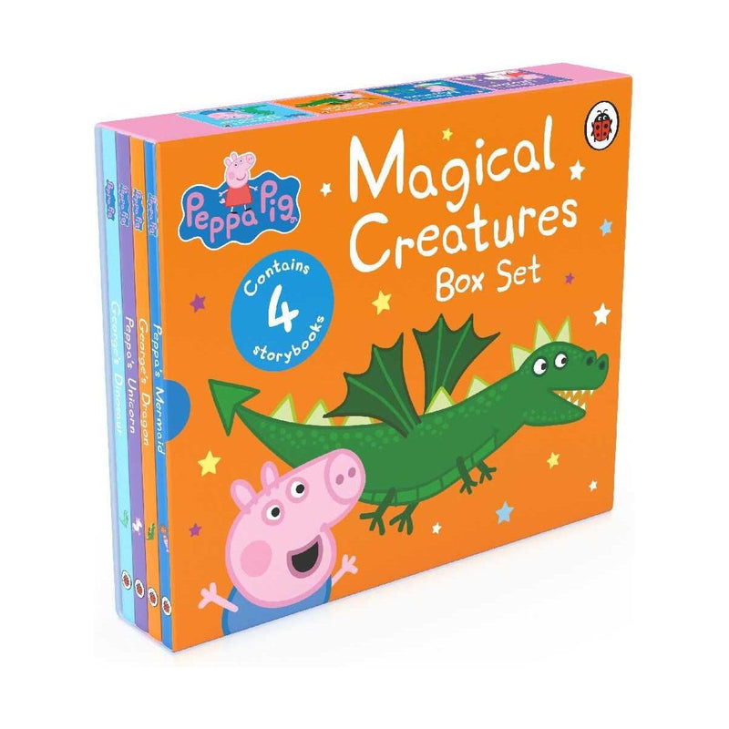 Peppa Pig Magical Creatures 4 Story Books Box Set (Peppa's Unicorn, Peppa's Mermaid, George's Dragon & George's Dinosaur) - The Book Bundle